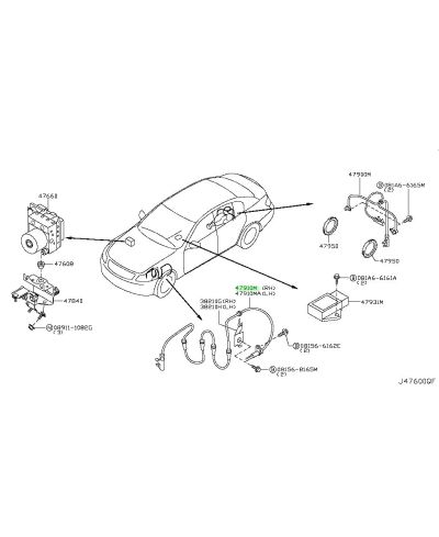 CAPTEUR ABS FREIN GAUCHE BOSCH 370Z NISMO NISSAN.....CODE + PRIX OK ?