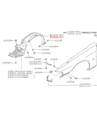 PASSAGE DE ROUE AV-G SUPERIEUR S14 NISSAN