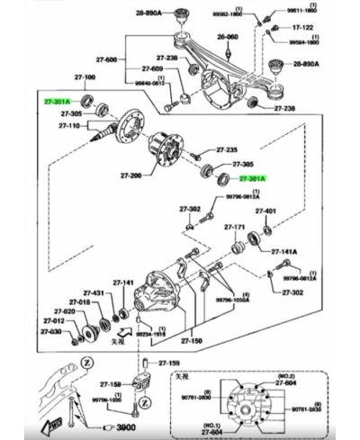 CALE DE REGLAGE DIFFERENTIEL MX5 - MAZDA