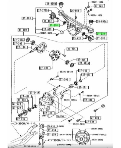 JOINT SPI DIFFERENTIEL MX5 - MAZDA