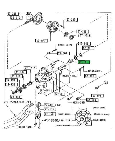 CALE D'ECRASEMENT DIFFERENTIEL MX5 NA MAZDA
