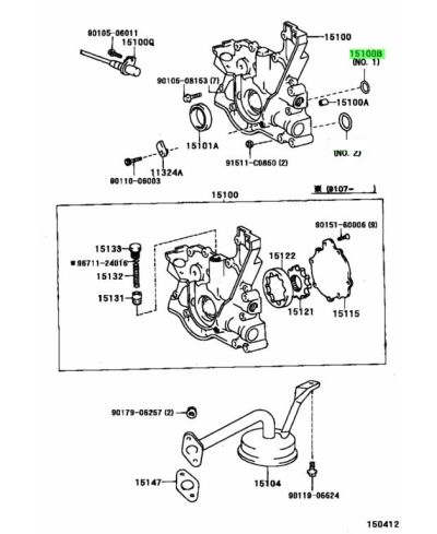 JOINT POMPE A HUILE O-RING 2JZGTE TOYOTA