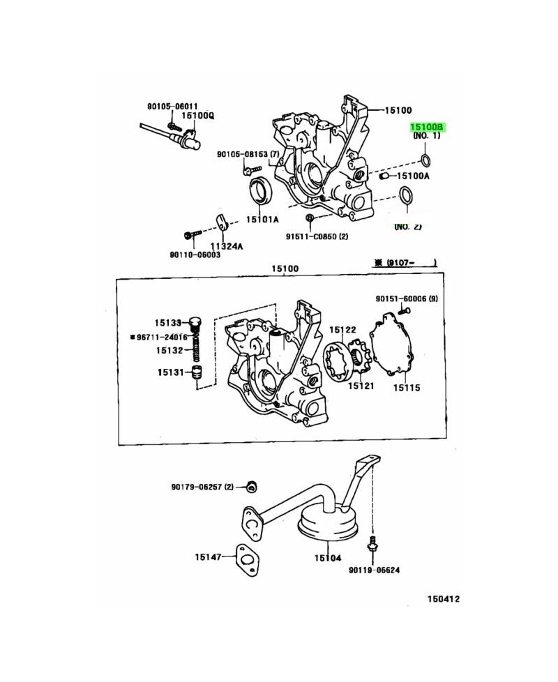 JOINT POMPE A HUILE O-RING 2JZGTE TOYOTA