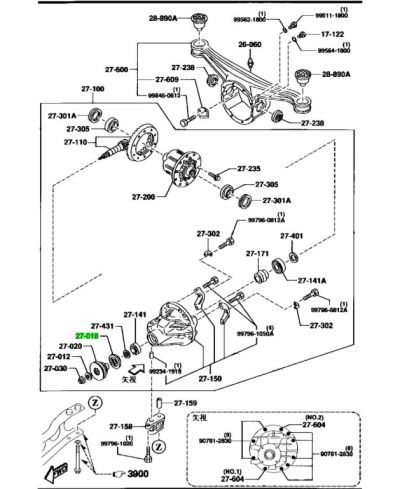 JOINT SPI PIGNON DIFFERENTIEL ARRIERE MAZDA
