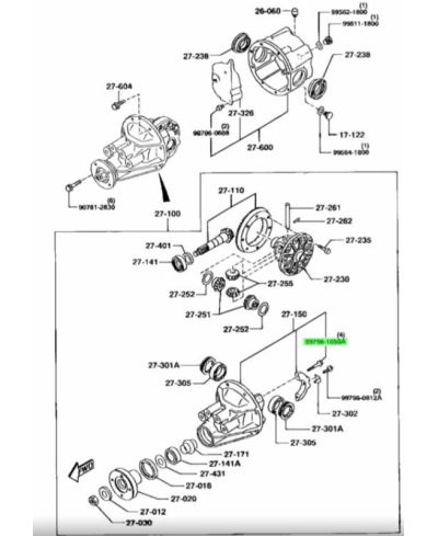 VIS DIFFERENTIEL RX7 MX5 MAZDA