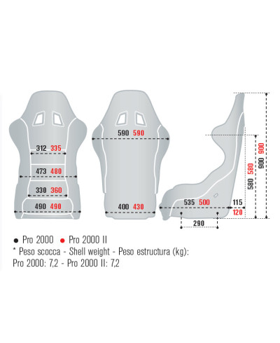 BAQUET PRO 2000 LF SPARCO FIA