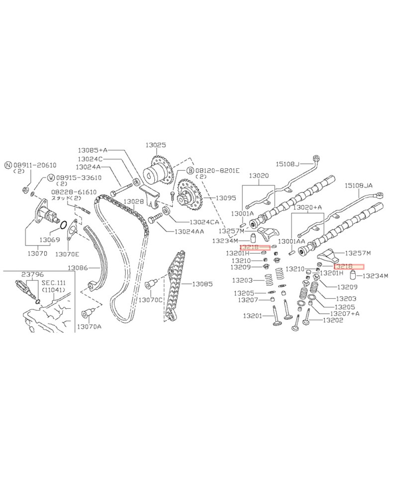 PASTILLE SOUPAPE GUIDE 200 SX SR20DET NISSAN 
