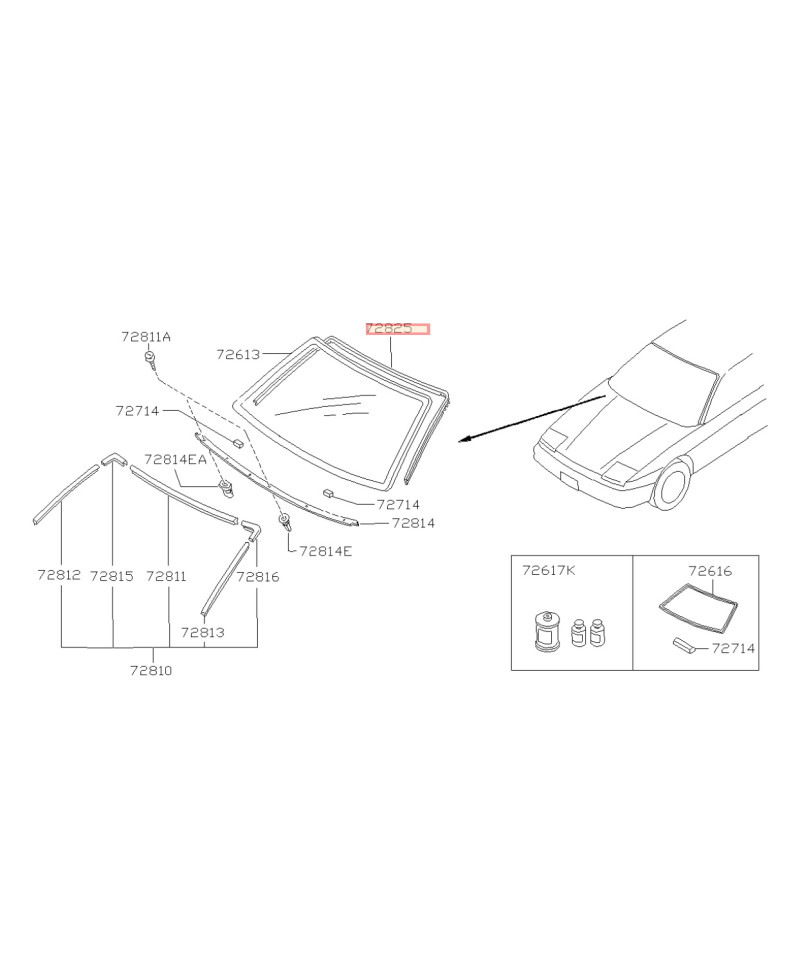 ENJOLIVEURs PAREBRISE S13 NISSAN