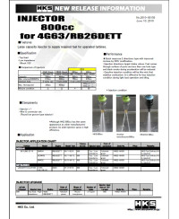INJECTEUR 800CC TOPFEED RB26 HKS