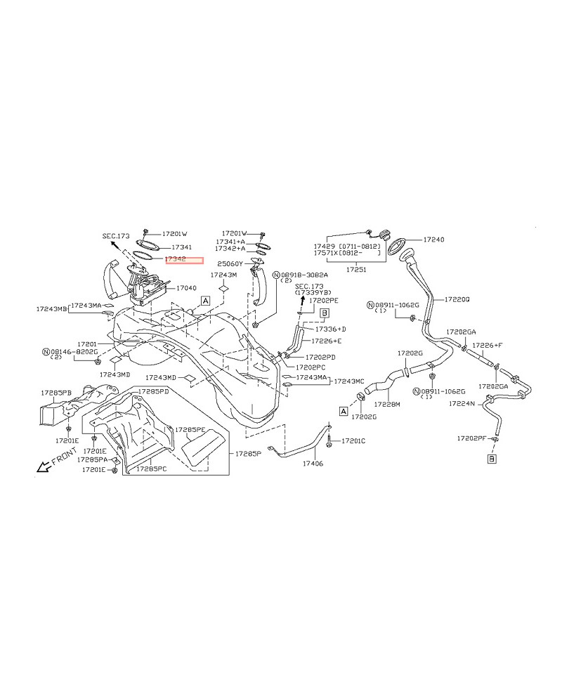 JOINT TORIQUE POMPE ESSENCE S13 GTR NISSAN