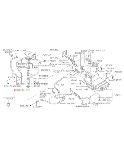 JOINT TORIQUE POMPE ESSENCE S13 GTR NISSAN