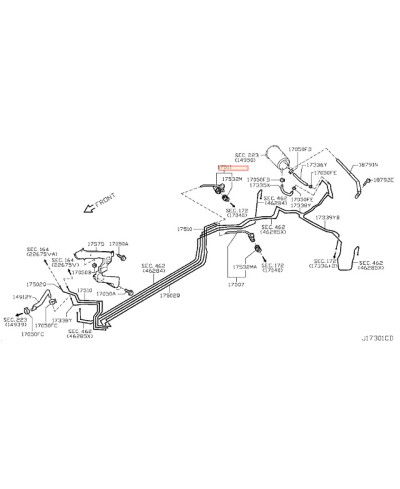 TUYAU RACCORD RETOUR ESSENCE GTR R35 NISSAN