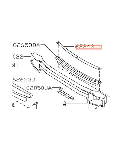 FIXATION ABSORBEUR PARE CHOC AVANT 300ZX Z32 NISSAN