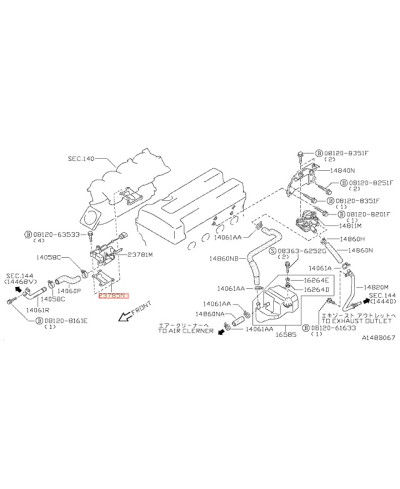 JOINT ACTUATEUR RALENTI SR20 REDTOP NISSAN