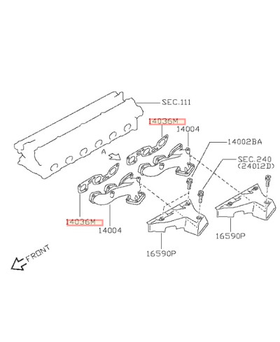 JOINT COLLECTEUR ECHAPPEMENT RB26DETT NISSAN