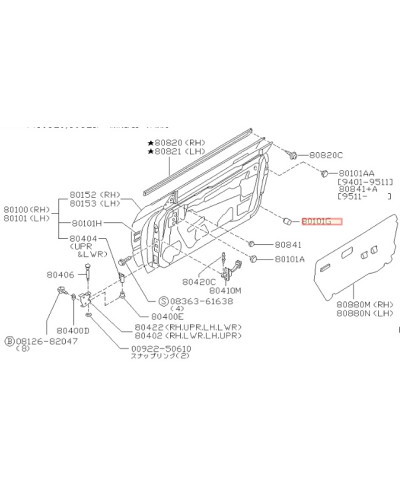 SILENTBLOC BUTEE PORTE S13 S14 R32 NISSAN