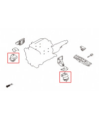 KIT SUPPORTS MOTEUR ET BOITE RENFORCES 350Z HARDRACE