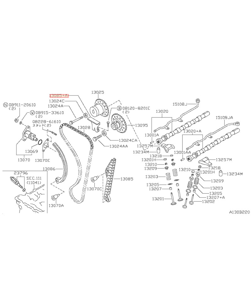 GUIDE CHAINE DISTRIBUTION SR20DET NISSAN