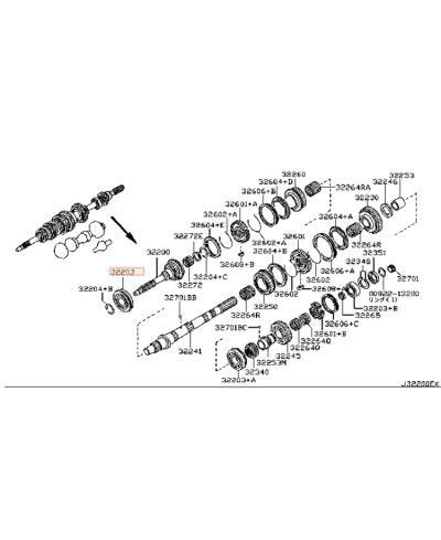 ROULEMENT DE BOITE RB NISSAN