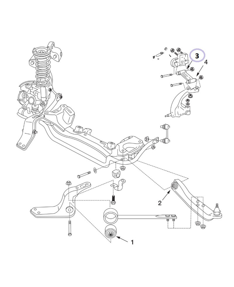 SILENTBLOCS RENFORCES TIRANT CARROSSAGE AVANT INTERIEUR Z32 R32 NISMO