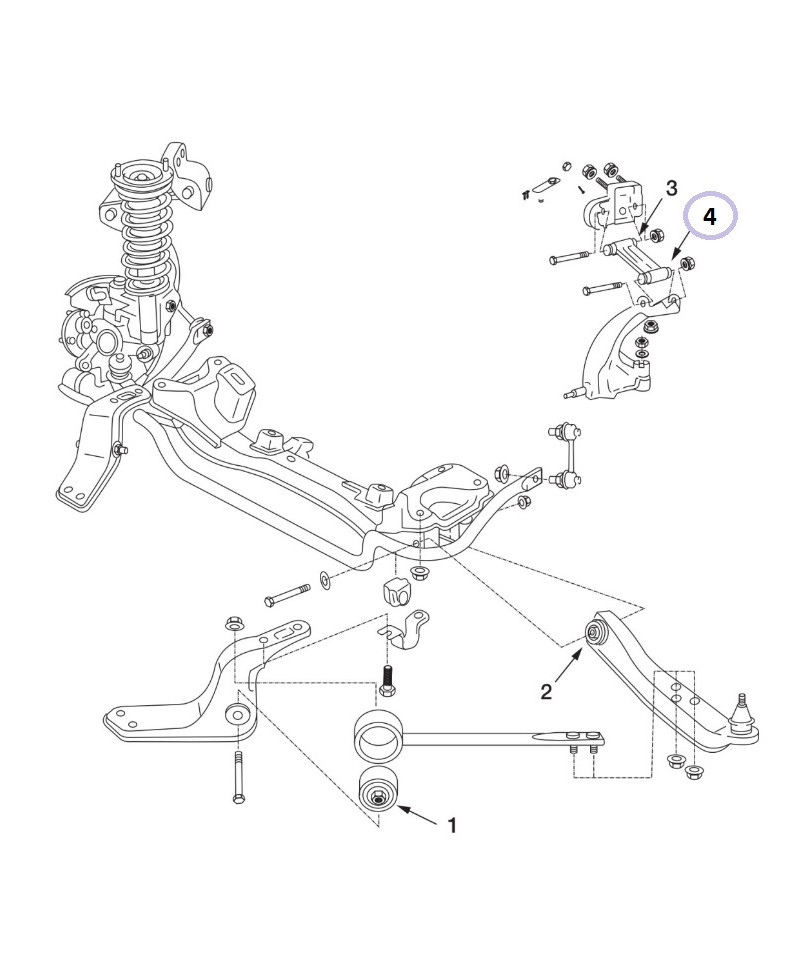 SILENTBLOCS RENFORCES TIRANT CARROSSAGE AVANT EXTERIEUR Z32 R32 NISMO