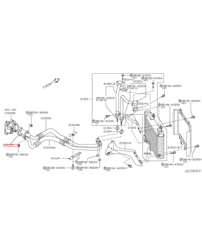JOINT SUPPORT FILTRE GTR R35 NISSAN