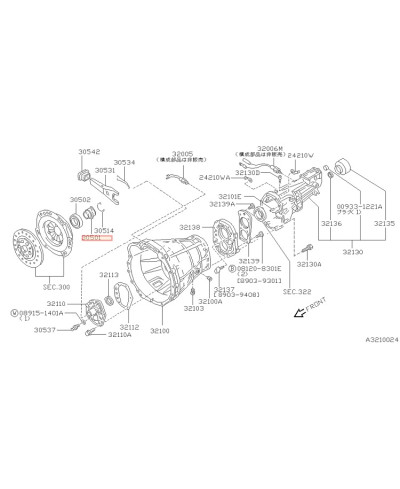 SUPPORT BUTEE EMBRAYAGE CA SR NISSAN
