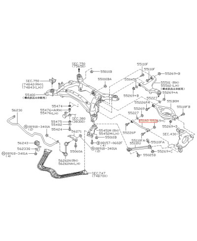 TIRANT CARROSSAGE ARRIERE 350Z