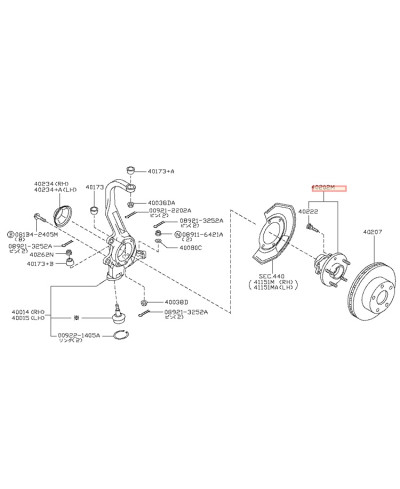 MOYEU COMPLET AVANT 350Z