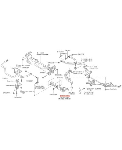 SILENTBLOC EXTERIEUR TRIANGLE AVANT INFERIEUR 350Z