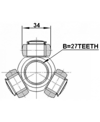 TRIPODE CARDAN 27X34