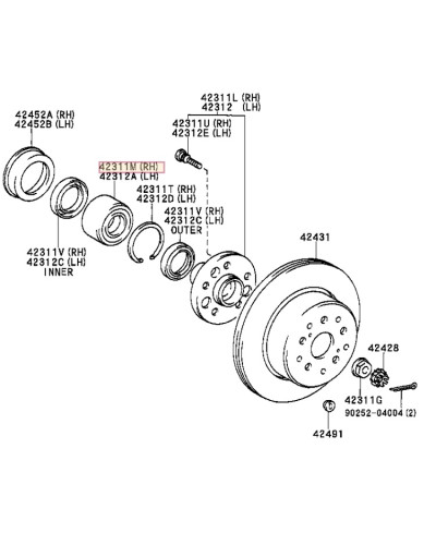 ROULEMENT ROUE ARRIERE SUPRA JZA80