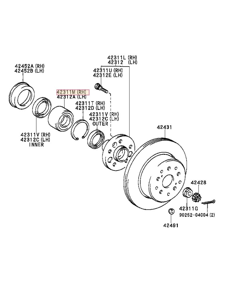 ROULEMENT ROUE ARRIERE SUPRA JZA80