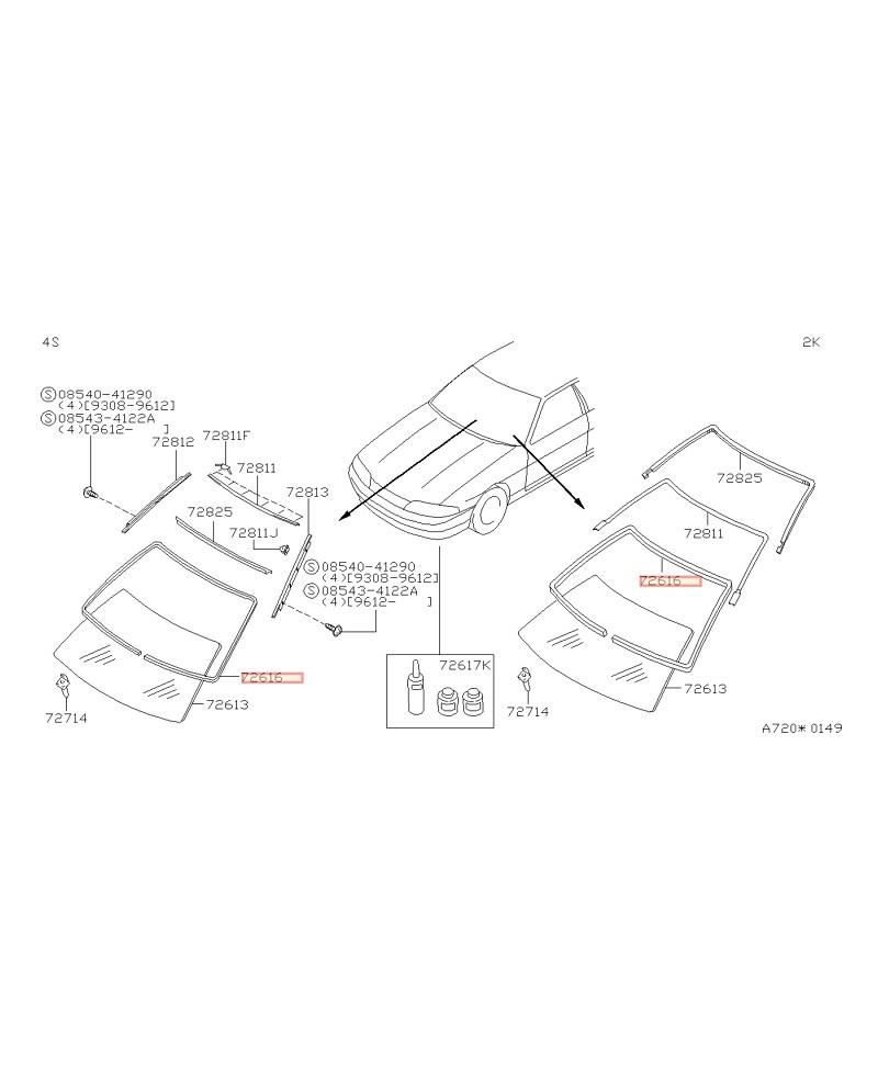 ENJOLIVEUR JOINT PAREBRISE R33 NISSAN