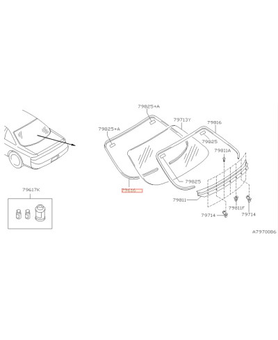 ENJOLIVEUR JOINT LUNETTE ARRIERE R33 NISSAN
