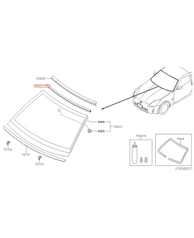 ENJOLIVEUR JOINT PAREBRISE 350Z NISSAN