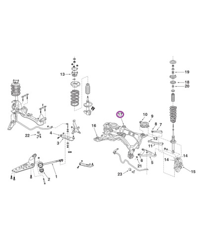 SILENTBLOC ARRIERE RENFORCES BERCEAU ARRIERE S13 NISMO