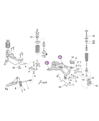 SET SILENTBLOCS RENFORCES BERCEAU ARRIERE NISSAN RWD NISMO