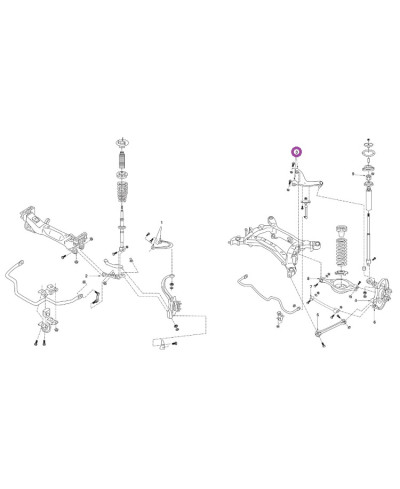 SILENTBLOC RENFORCE TRIANGLES ARRIERE SUPERIEUR 350Z NISMO