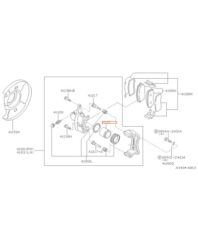 PISTON ETRIER AVANT S13