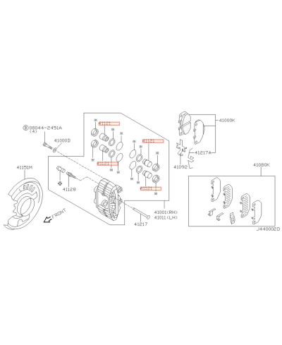 PISTON ETRIER FREIN AVANT NISSAN S-R-Z CHASSIS
