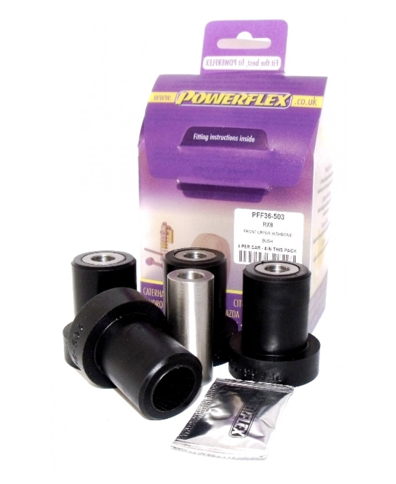 SET SILENTBLOCS TRIANGLE SUPERIEUR AVANT RX8 POWERFLEX