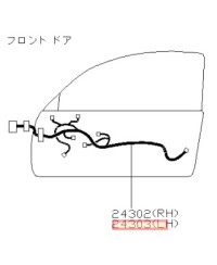 FAISCEAU PORTE GAUCHE S15 NISSAN