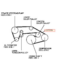 COURROIE ACCESSOIRE 350Z HR NISSAN