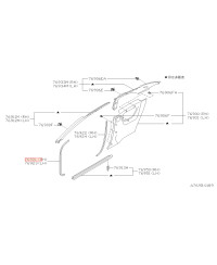 JOINTS SEUIL DE PORTE DROITE R33 NISSAN