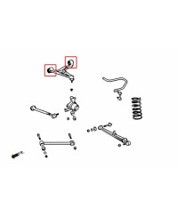 SET SILENTBLOCS UNIBALL TRIANGLE SUPERIEUR ARRIERE SUPRA MKIV HARDRACE