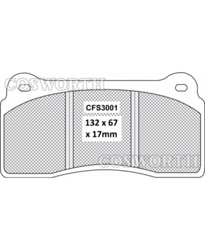 PLAQUETTES ARRIERE GTR R8 COSWORTH
