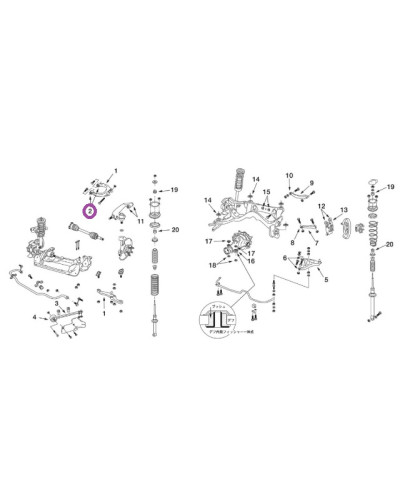 SILENTBLOC INTERIEUR TRIANGLE AVANT R33 R34 NISMO