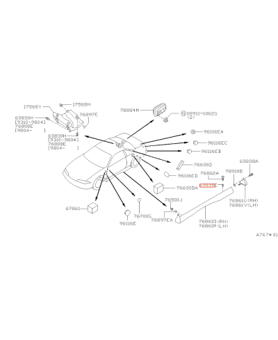 AGRAFE CLIP BAS DE CAISSE NISSAN
