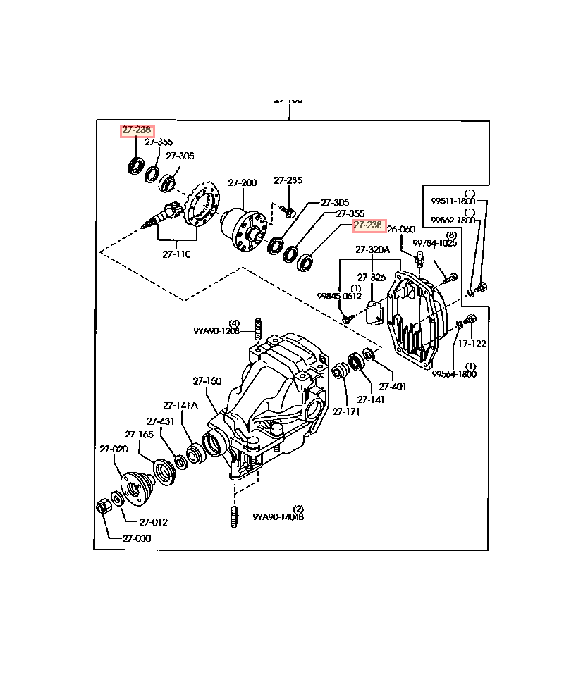 JOINT SPI CARDAN /  PONT RX8 MAZDA